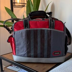 Jeep Red and Gray Cooler Bag
